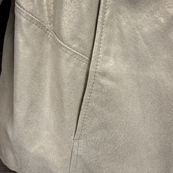 Preston & York, Leather Jackets, Gold metallic, Large, full zipper - Picture 3 of 5